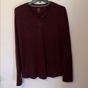 Maroon long sleeve shirt